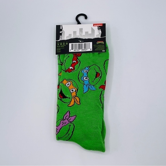 Socks TMNT Teenage Mutant Ninja Turtles Novelty Crew Crazy Fun Geek Print Unisex - Picture 4 of 4